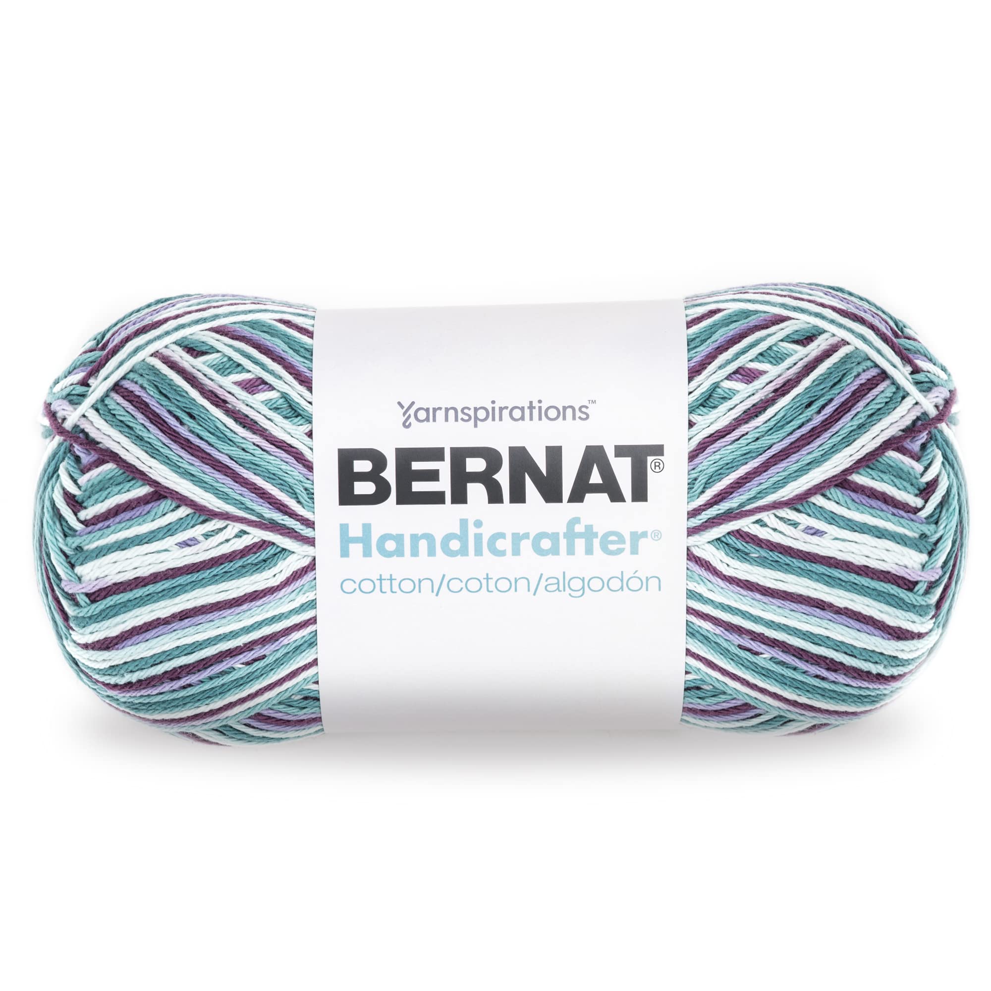 Bernat Handicrafter Cotton Big Ball Crown Jewels Ombre Yarn - 2 Pack of 340g/12oz - Cotton - 4 Medium (Worsted) - 608 Yards - Knitting/Crochet