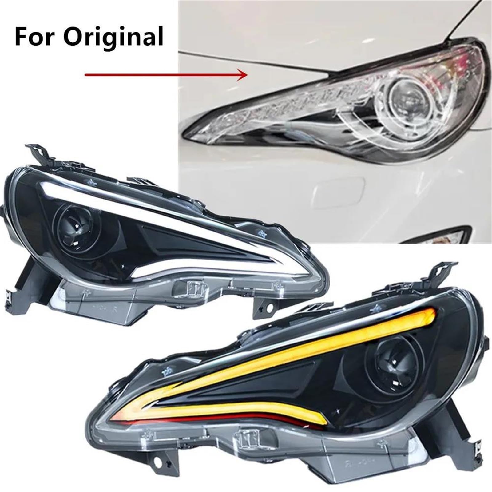 Migliora la sicurezza della guida notturna Auto Faro Per Toyota GT86 2012 2013 2014-2020 Anteriore Accessori DRL Segnale Dinamico Gruppo Lampada