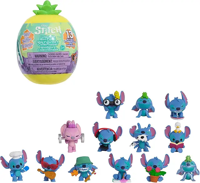 Figuras Coleccionables Disney Stitch Sorpresa 5cm, 13 Modelos para Niños 3+