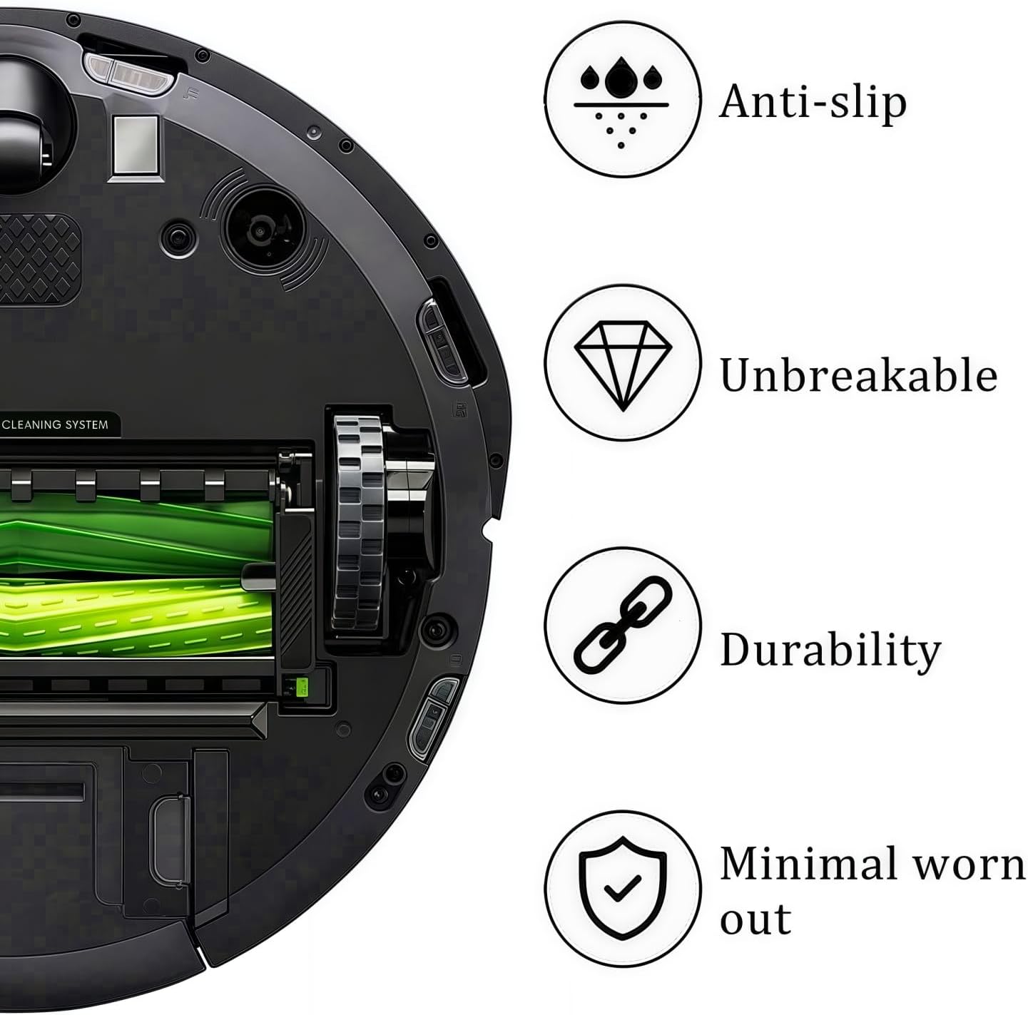 GIB Left & Right Drive Wheel Module Pair Compatible with iRobot Roomba i7 i7+ i8 i3 i6+/Plus E5 E6 E7 J7 J7+ J6+ Series Vacuum Cleaner Replacement Parts [Upgraded, Lower Noise]