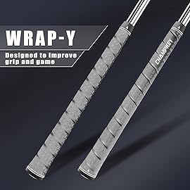 CHAMPKEY WRAP-Y Rubber Golf Grips 13 Pack Come with All Repair Kits - High Feedback and Traction Golf Club Grips(Standard, Gray)