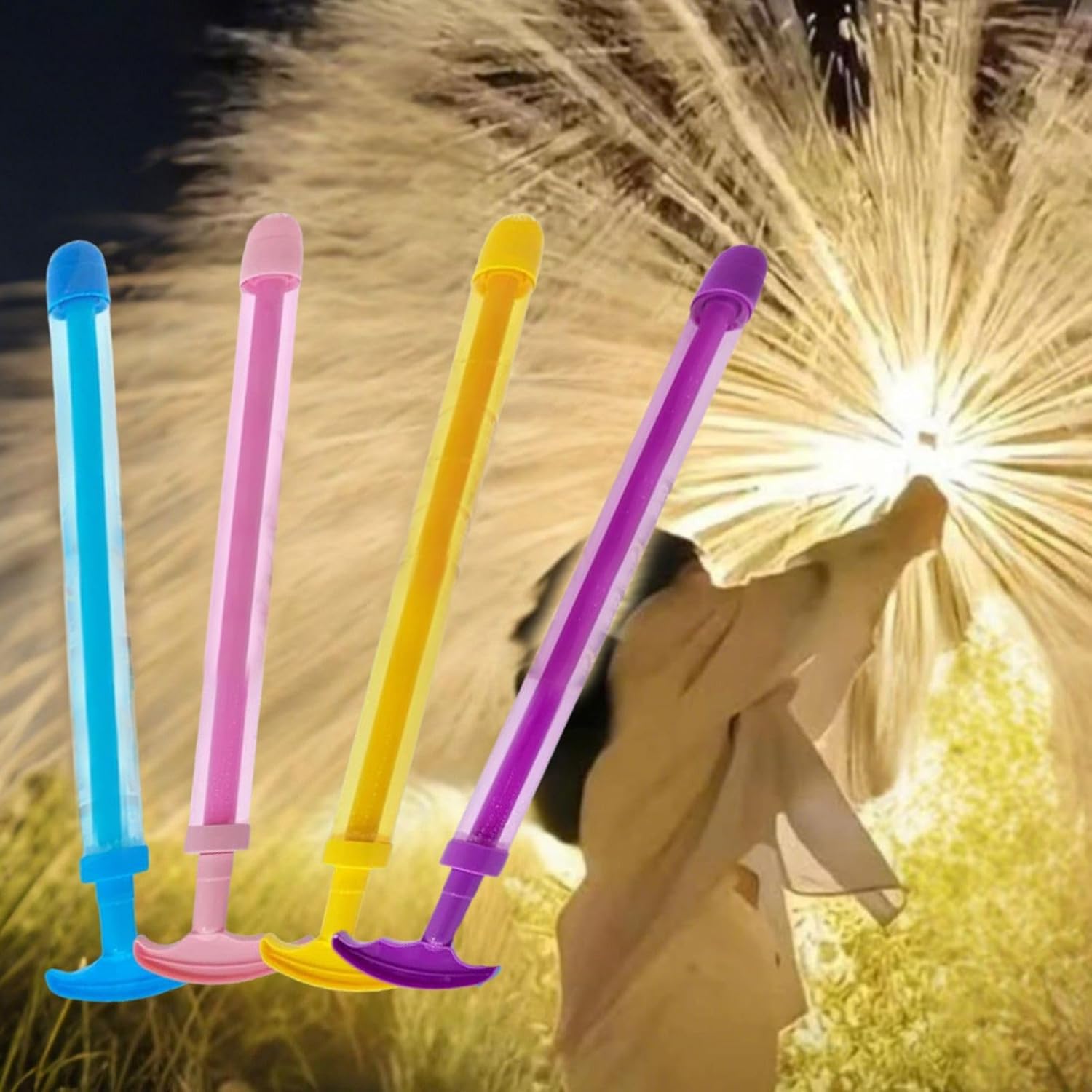 Feuerwerk-Wasserpistolen – 4 Stück, Mit Pumpensystem, Für Pool, Strand & Partys