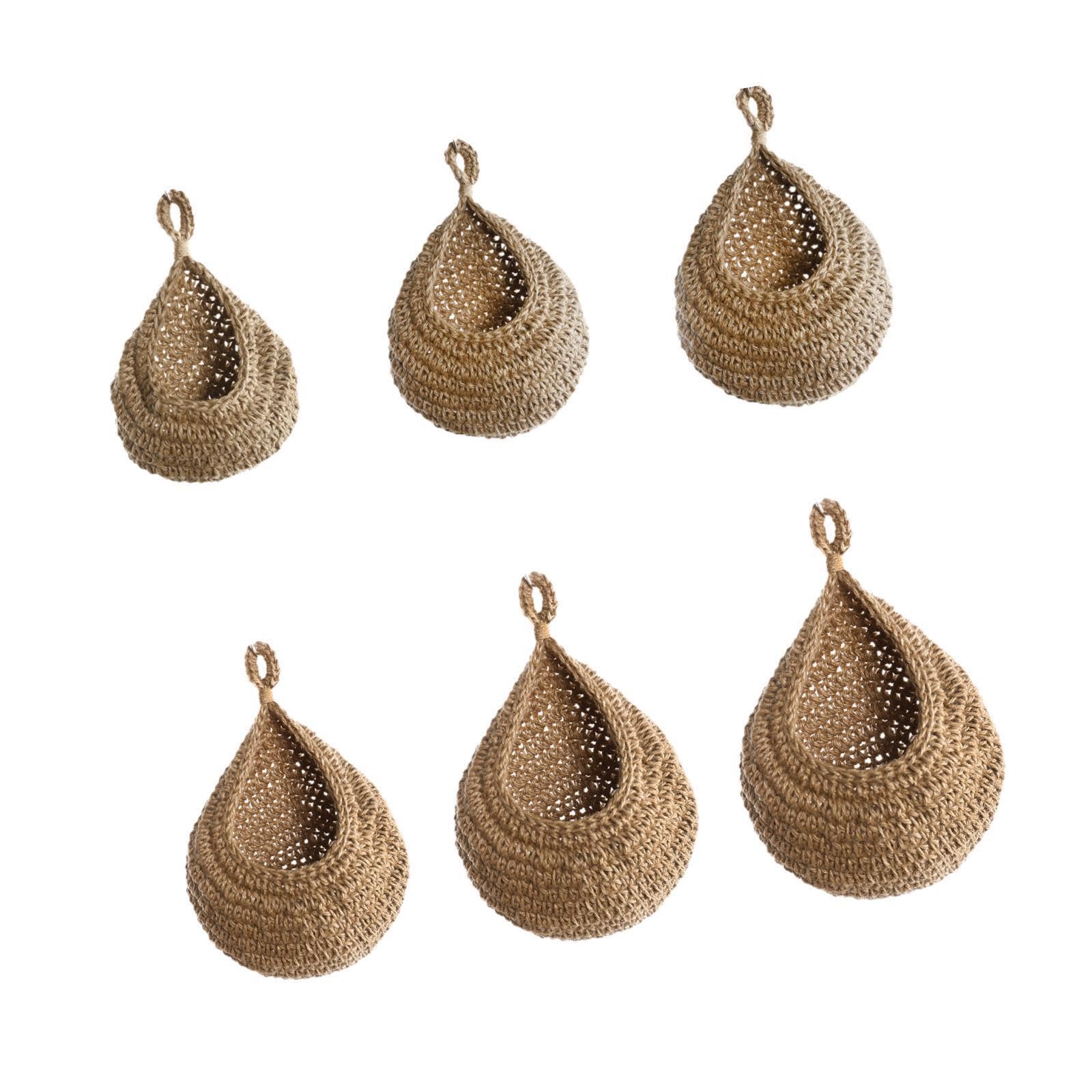 Lot de 6 jardinières décoratives de cuisine avec corde de jute pour balcon