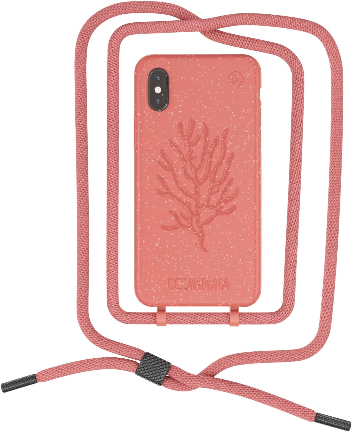 Oceanmata - Funda para iPhone X/XS con banda - Coral Edition - Cadena para teléfono móvil sostenible extraíble - Diseño - Funda para iPhone X/XS - Biológica Apple iPhone iPhone de plástico océano