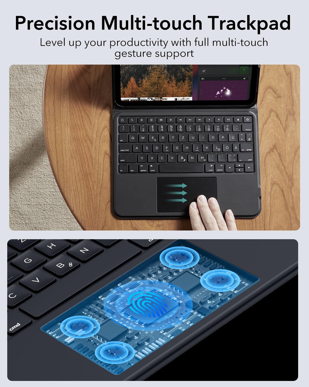 ESR iPad Tastatur Hülle für iPad Air 11 Zoll , Air 5/4 , iPad Pro 