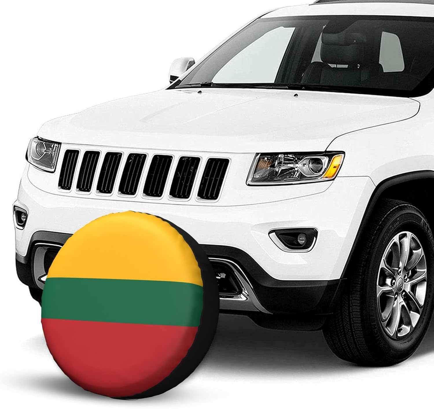 Flag of Lithuania Print Tire Cover Universal Spare Wheel for Trailer Rv SUV Truck Camper Travel Accessories