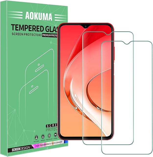 AOKUMA Tempered Glass for Ulefone Note 12/12P Screen Protector, [2 Pack] Premium Quality Guard Film, Case Friendly, Shatterproof, Shockproof, Scratchproof oilproof
