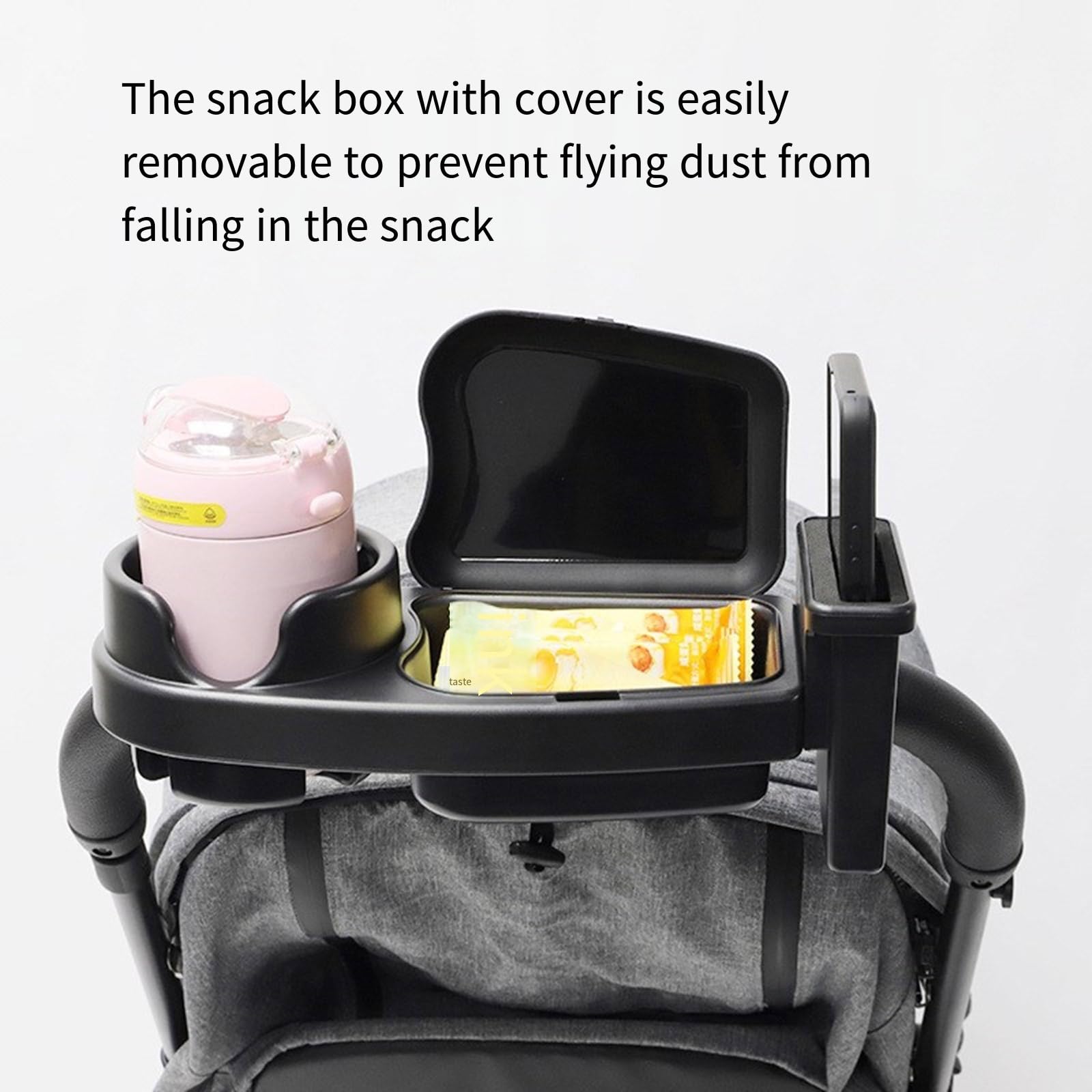 Portabottiglie 3 in 1 per passeggini e bevande, per snack e bevande, per passeggini, vassoio per cibo e telefono, organizer rimovibile