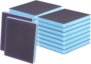 16pcs Superfine Sanding Sponge Blocks 800-1000 Grit Foam Sanding Block Pad for Polishing Kitchen Metal Wood Drywall, 120x100x12mm, Purple