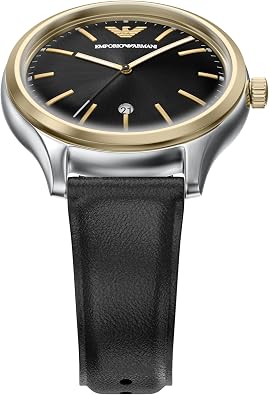 Emporio Armani Three-Hand Date Leather Men's Watch (Model: AR11834)