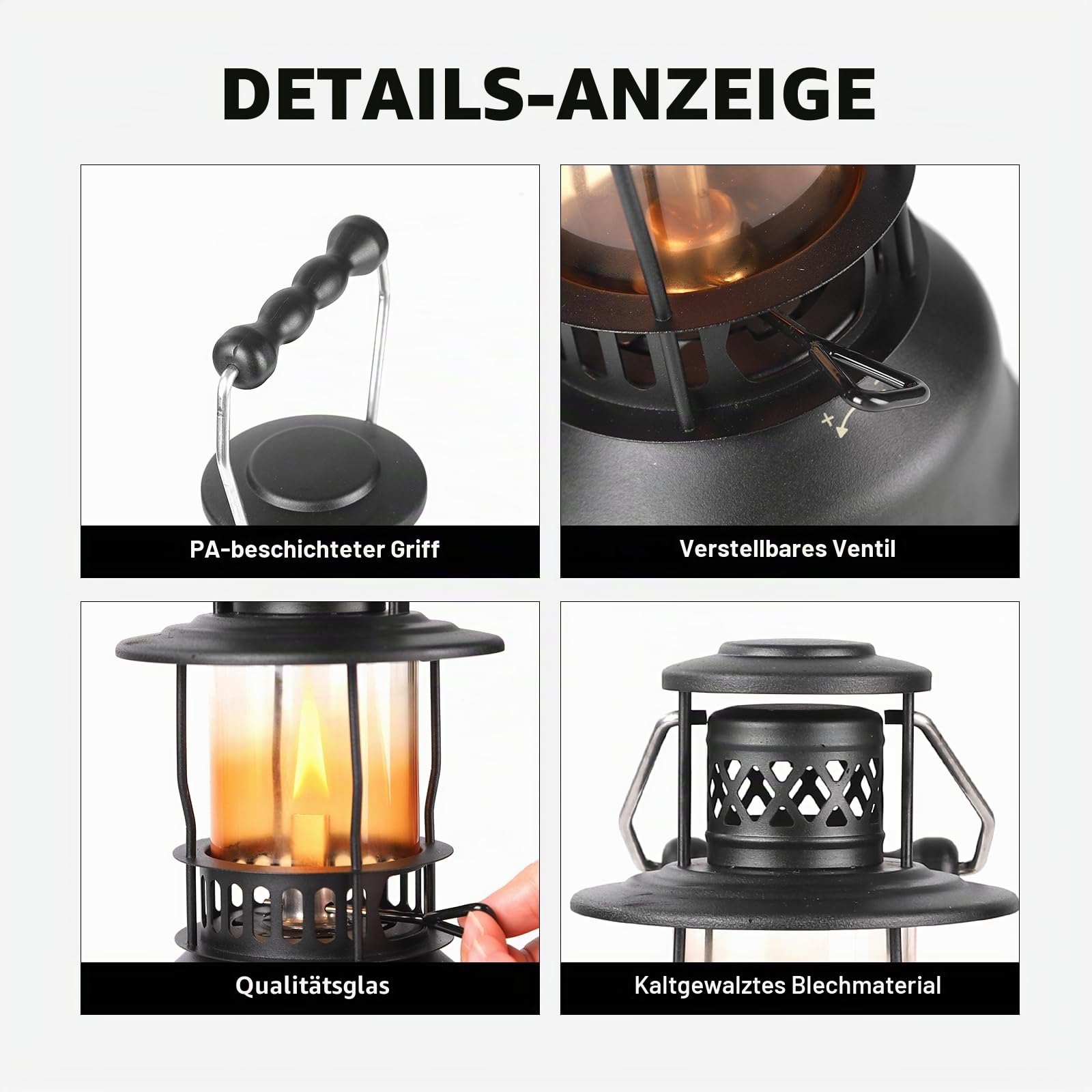 Fire-Maple Vintage Petroleumlampe 400 ml – Retro Camping Laterne aus Metall, tragbare Outdoor Öllampe für Bushcraft, Garten & Notfallbeleuchtung (Petroleum nicht enthalten) | Kaltgewalzter Stahl & Glas, Vintage Ästhetik, Kapazität: 13,5 fl.oz, Gewicht: 50