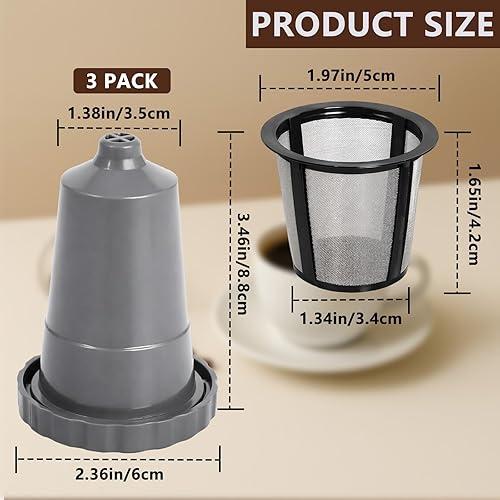 Miniatura 4 de Podoy - Filtro de café reutilizable compatible con Keurigg My K Cup B30 B40 B50 B60 B70 K10 MINI Plus K15 K4045 K55 K6065 K707579 Series 5048 Old