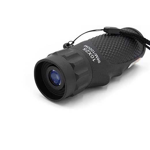Monoculaire Technaxx 10x25 TX-176 pour la randonnée, la Chasse, Les Voyages, l'observation des Oiseaux, etc. - Accessoire de Camping Compact pour Tous
