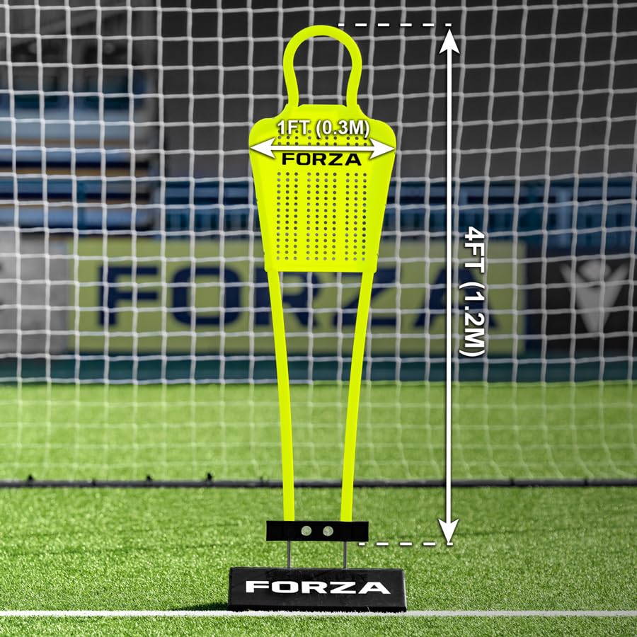 FORZA Astro Fußball-Dummies (Unterlage Werden enthalten) | Freistoß Dummies für Fussball | 3 Größe erhältlich | Eignen Sich für mehrere Oberflächen (Mini, Einzeln)