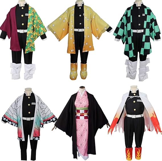 Amazon 鬼滅の刃 子供服 キッズ 子供用 コスプレ衣装 冨岡 義勇 我妻善逸 竈門禰豆子 竈門炭治郎 胡蝶 しのぶ 煉獄杏寿郎 鬼殺隊などです アニメ周辺 Cosplay小道具 Kids 舞台衣装 文化祭 ハロウイーン パーティー 変装 こどもの日 炭治郎 110cm キッズ