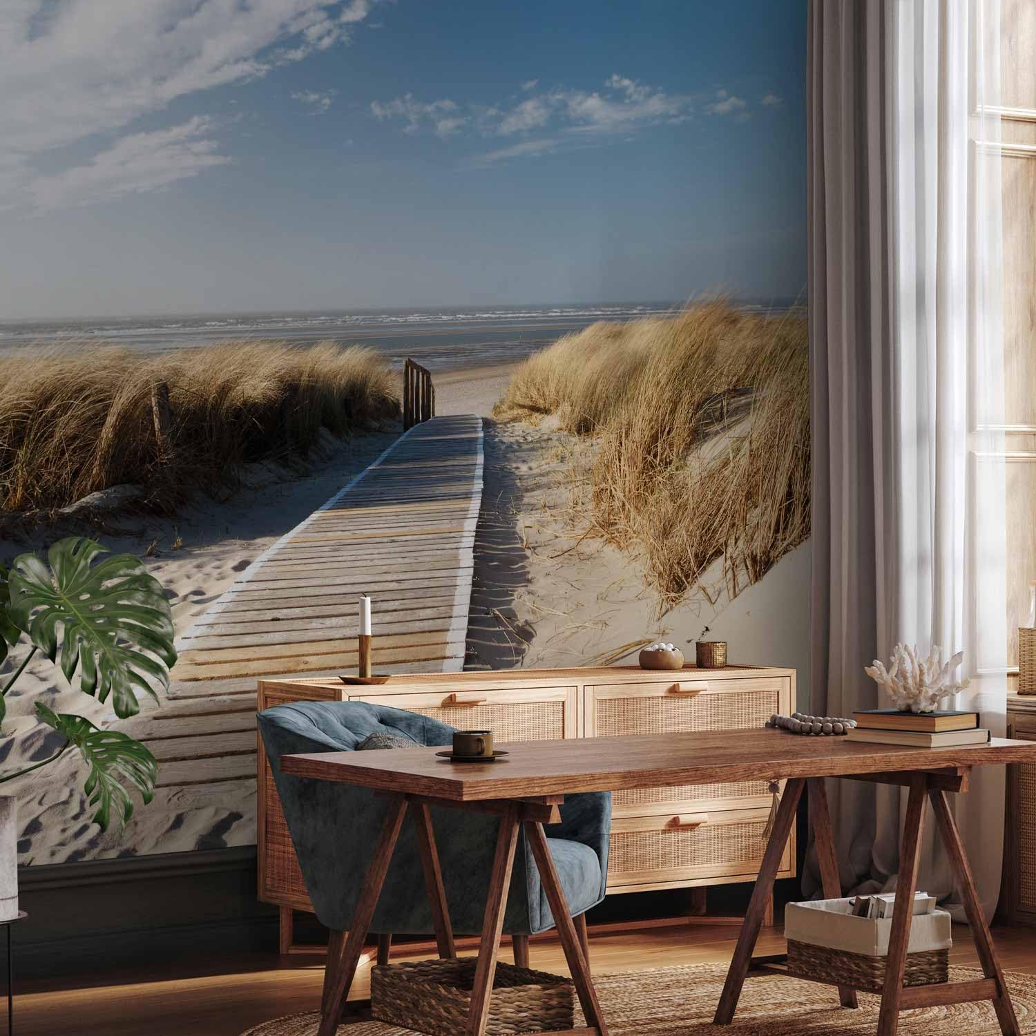 Murando Photo Wallpaper Sea And Beach 350x256cm 3D Wallpaper Non Woven Wall Wallpaper Premium Print Modern Wall Decoration Non Woven Mural XXL Poster Art Design Nature Landscape Sunrise C B 0080 A B