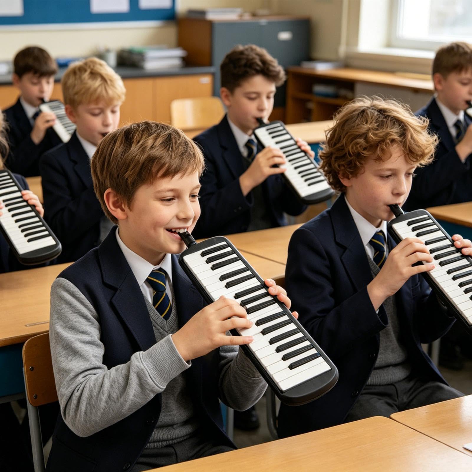 Piano de Aire 32 Teclas Portátil Principiantes Artilugios de Percusión con | Instrumentos Geniales Para Educación Aula Hogar Viajes Adultos Adolescentes Niños