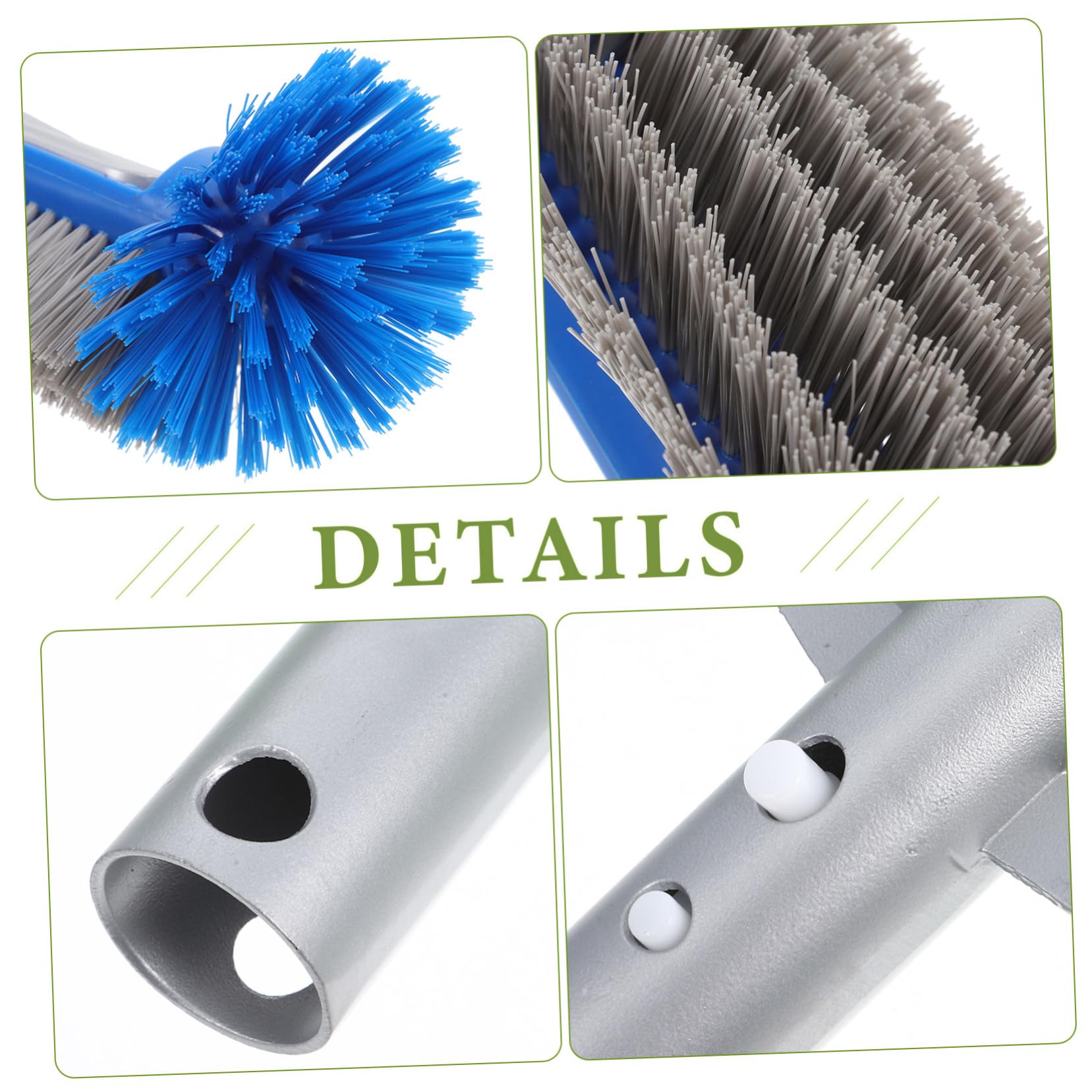 GALPADA Brosse de Piscine Robuste en Nylon et Aluminium pour Nettoyage Facile des Murs de Piscine, Accessoire Polyvalent pour Fête Entretien