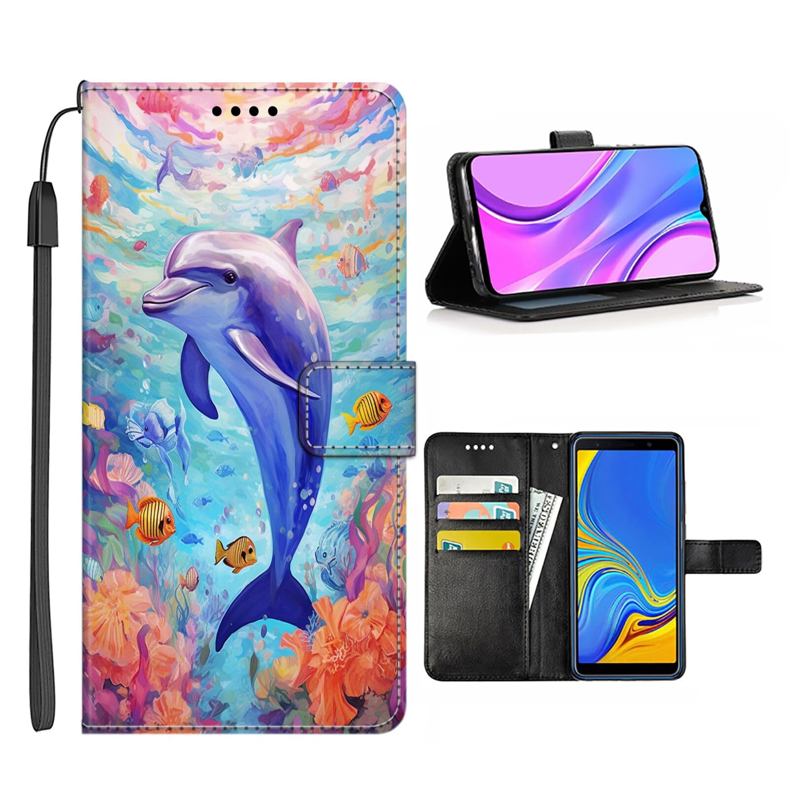 Zhouzhangdi Wallet Case Suitable For Samsung Galaxy A50 With Dolphin |  Desertcart Seychelles