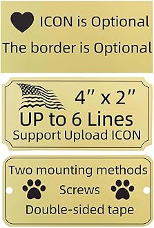 QIPAN Custom Engraved Metal Name Plate,Personalized Name Plaque,Thickened Bru...