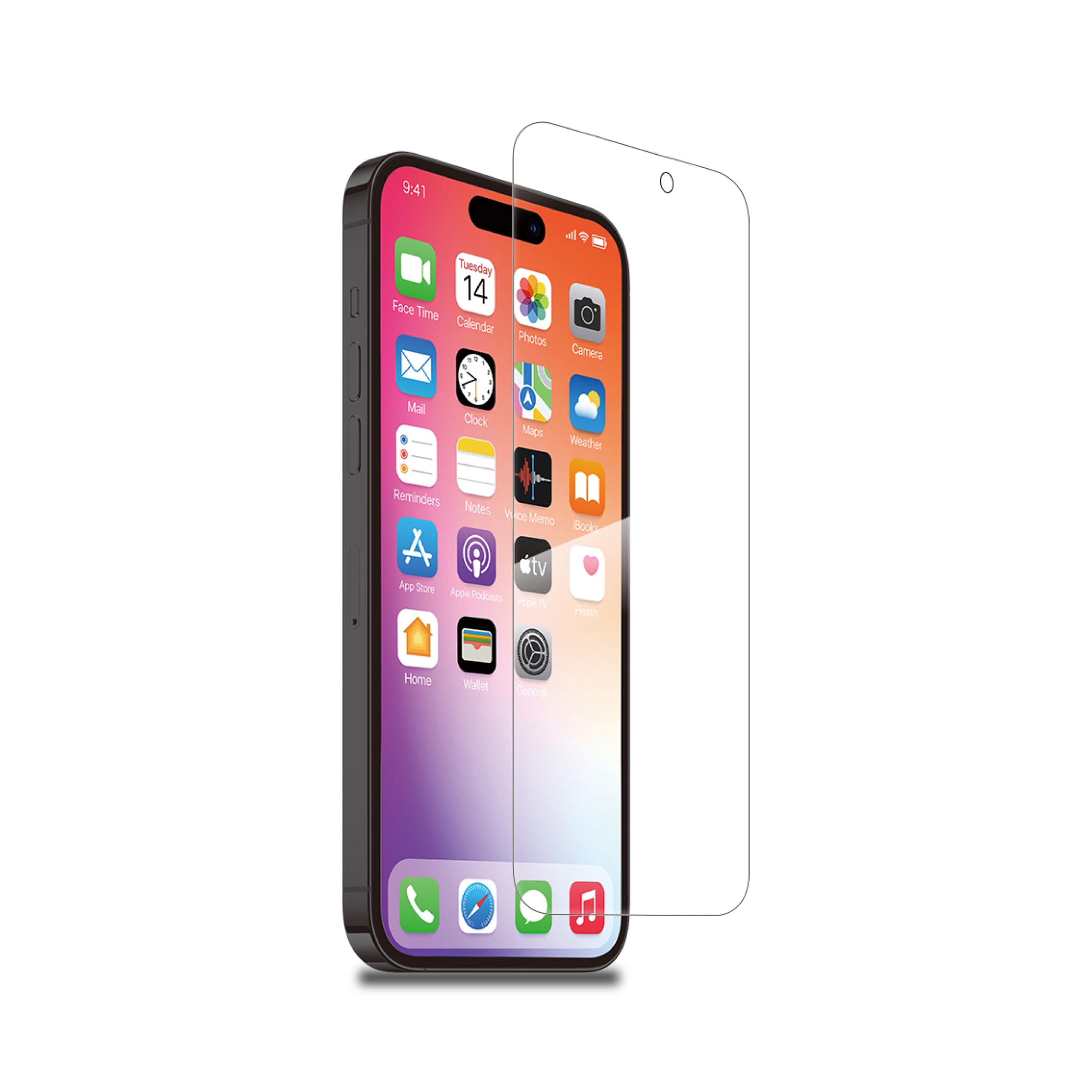 Amazon | クリスタルアーマー iPhone 15 Pro 強化ガラスフィルム 液晶 