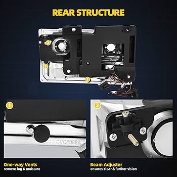 Amazon | DWVO LEDヘッドライトアセンブリ 1990 1991 1992 1993 1994