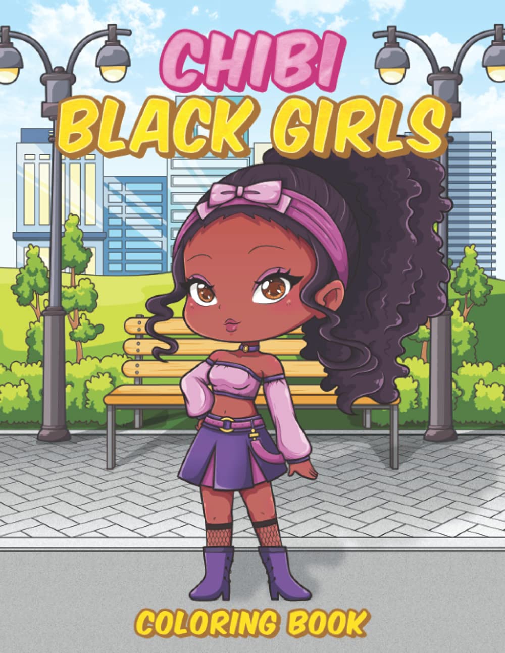 Buy Chibi Black Girls Coloring Book Kawaii African American Women 