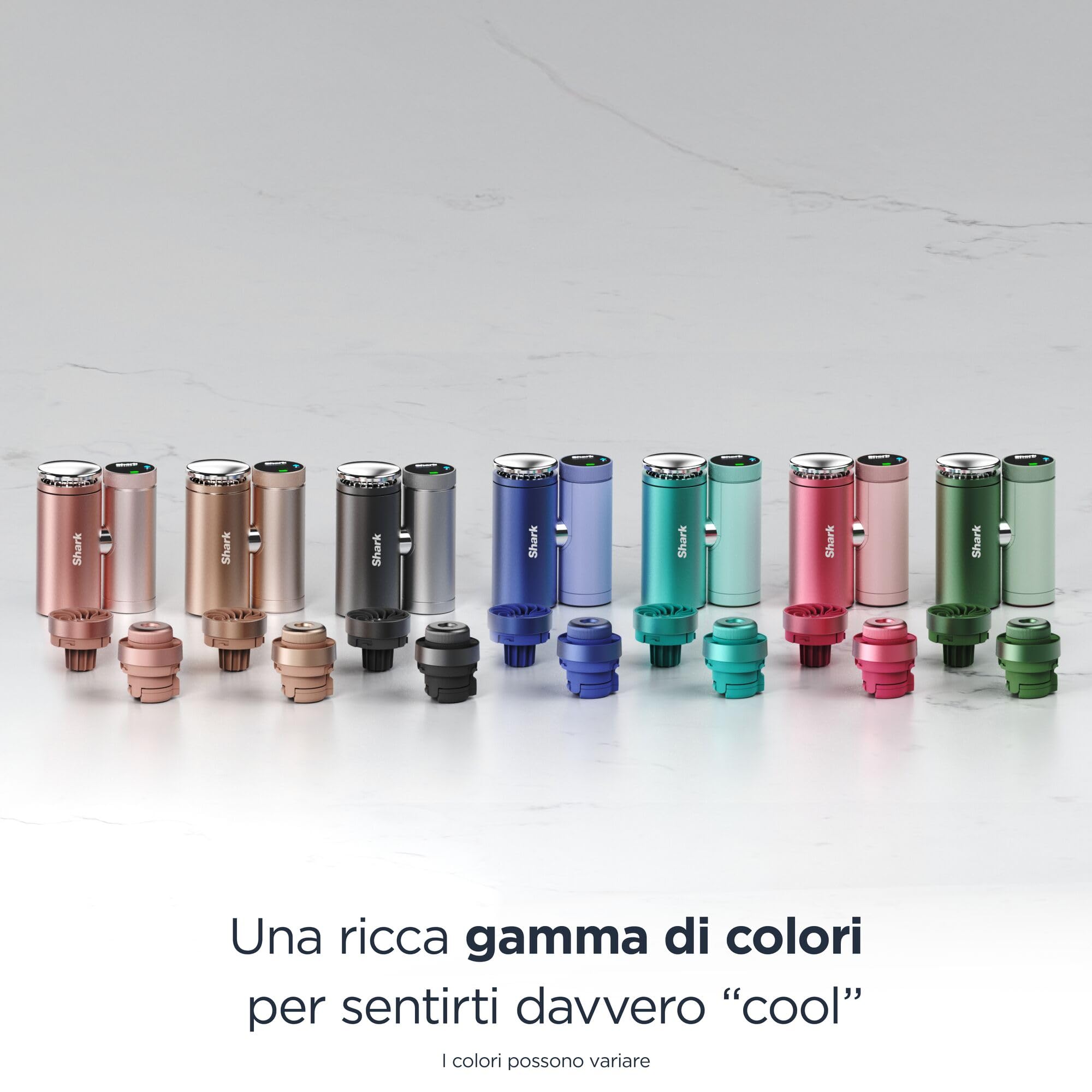 Shark ChillPill 3 in 1 Ventilatore ad alta velocità, nebulizzazione ultra fine e sistema InstaChill, con 3 accessori di raffreddamento, pensato per la mobilità, iced latte FA022EUBR