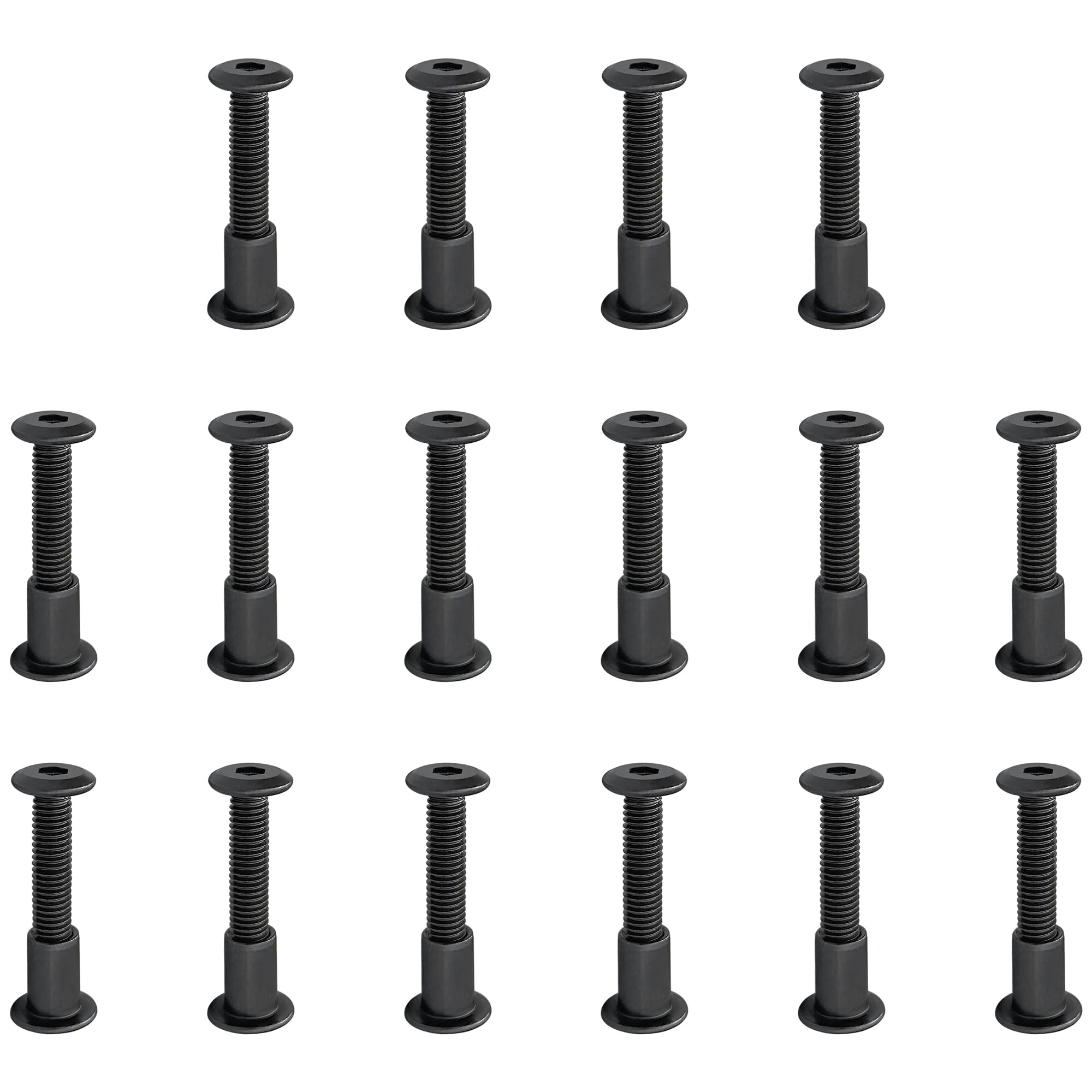 10-Set 6 Furniture Bolt And Nut Kit, Hex Socket Bed Bolts, Screws, And - View #10