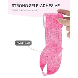 FriCARE Self Adhesive Bandage Wrap, Medical Tape in First Aid Kit, Cohesive Bandages for Wounds Sport Vet, 2 Inches X 5 Yards 16 Rolls, Glowing