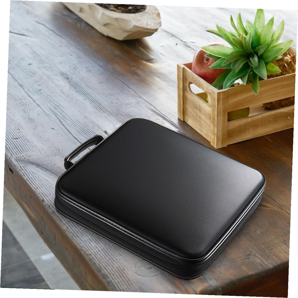 Custodia CD Portatile Slot con Maniglia Organizer Rigido Anti- e Antiurto per CD Dvd Custodia Auto e Viaggio