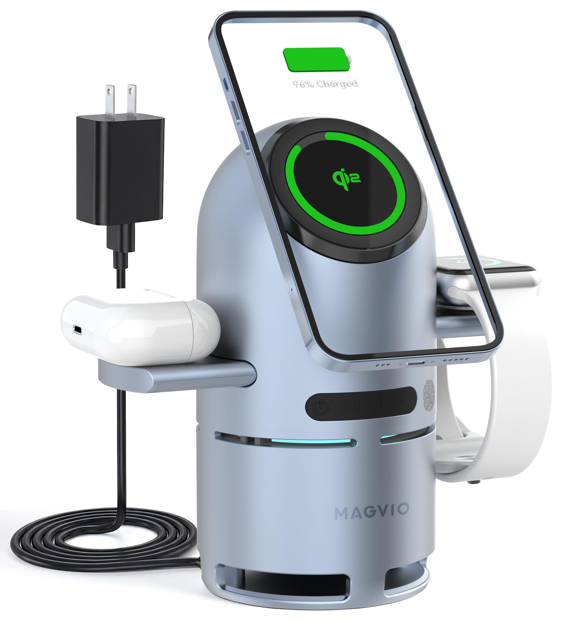 Amazon.com: Magvio 3 in 1 Mag-Safe Charging Station with Bluetooth