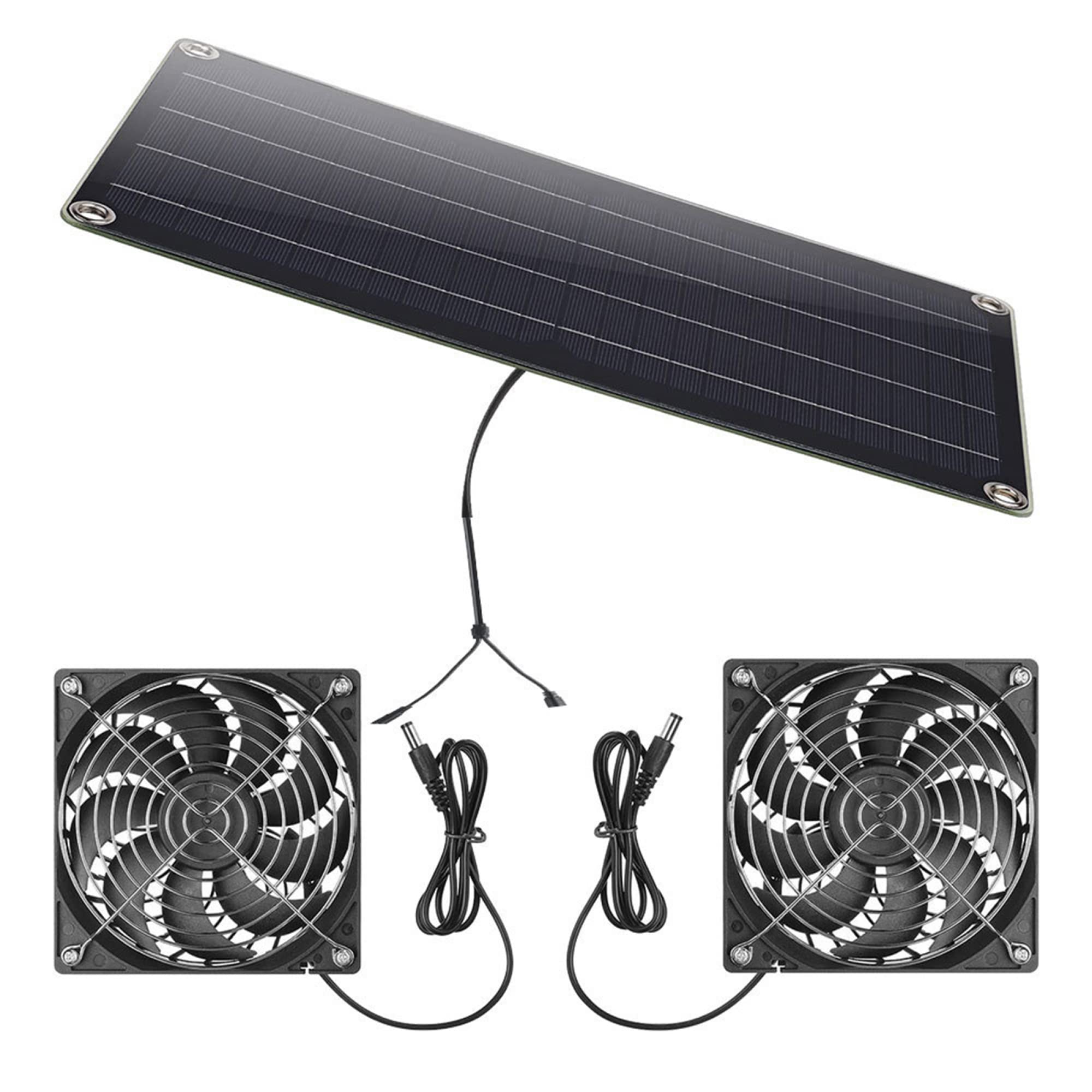 Ventilador de escape solar potente y silencioso con panel fotovoltaico impermeable para tejados