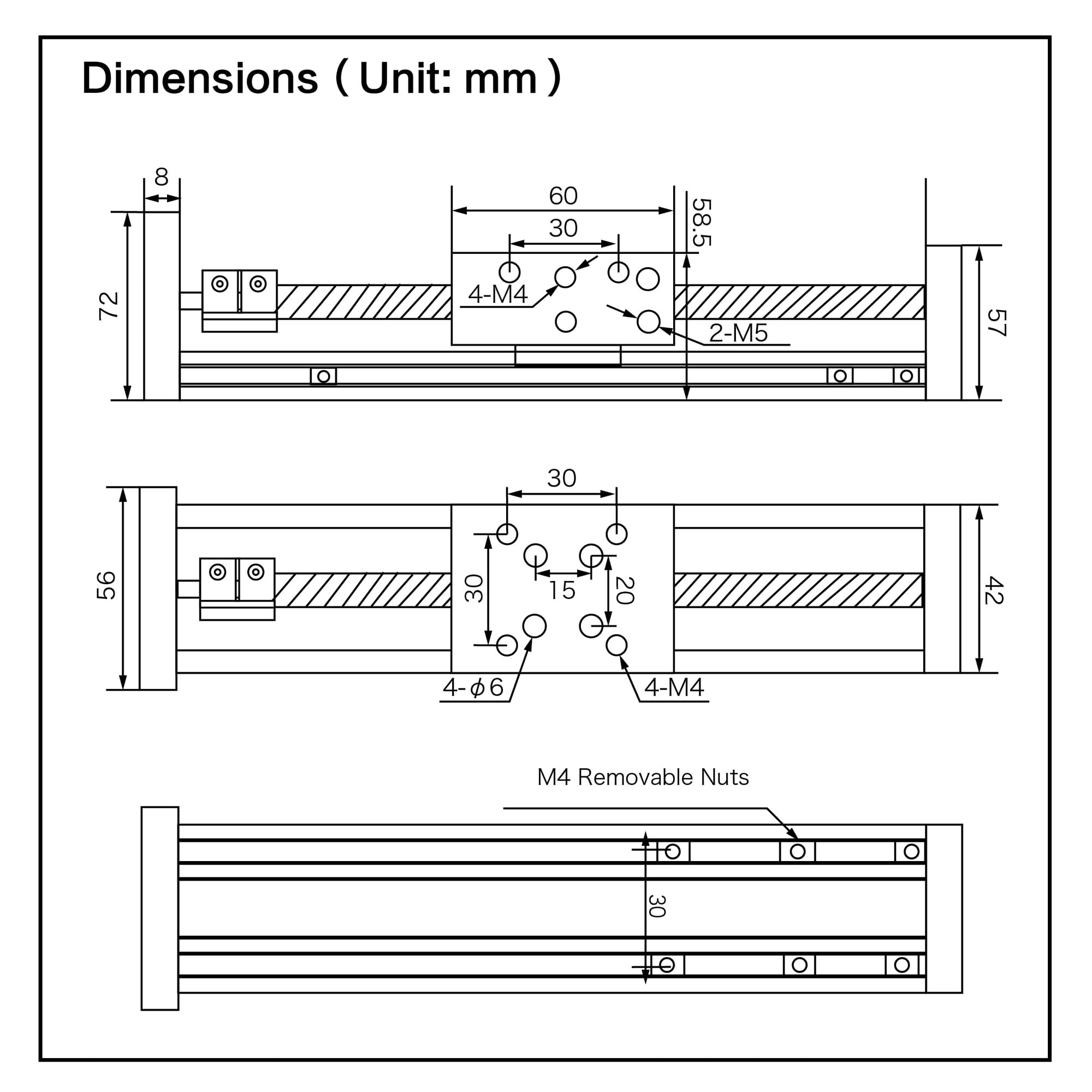 RATTMMOTOR Accionamiento lineal, 100 mm de recorrido, longitud lineal, guía de carril CNC, guía lineal de mesa, guía lineal SFU1605, husillo de bolas con motor paso a paso NEMA23