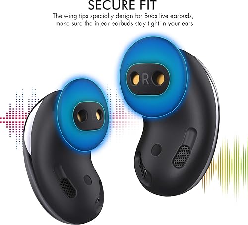 Miniatura 4 de AHASTYLE Galaxy Buds Live - 6 pares de almohadillas de silicona para auriculares, accesorios de repuesto compatibles con Samsung Galaxy Buds Live