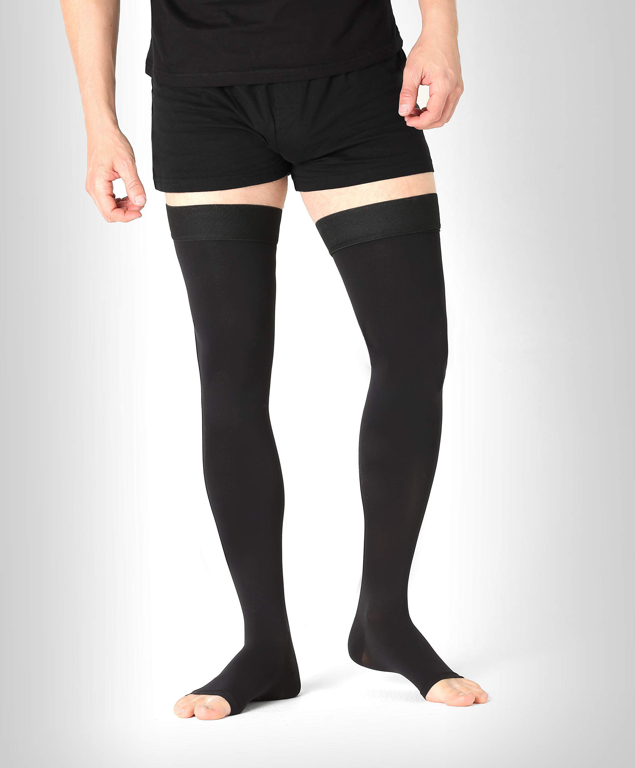 ®BeFit24 calze mediche elastiche con punta aperta (23 – 32 mmHg, 120 classe 2) per uomo e donna – particolarmente adatta a calze contro vene varicose, Viaggio, Edema e gambe gonfie