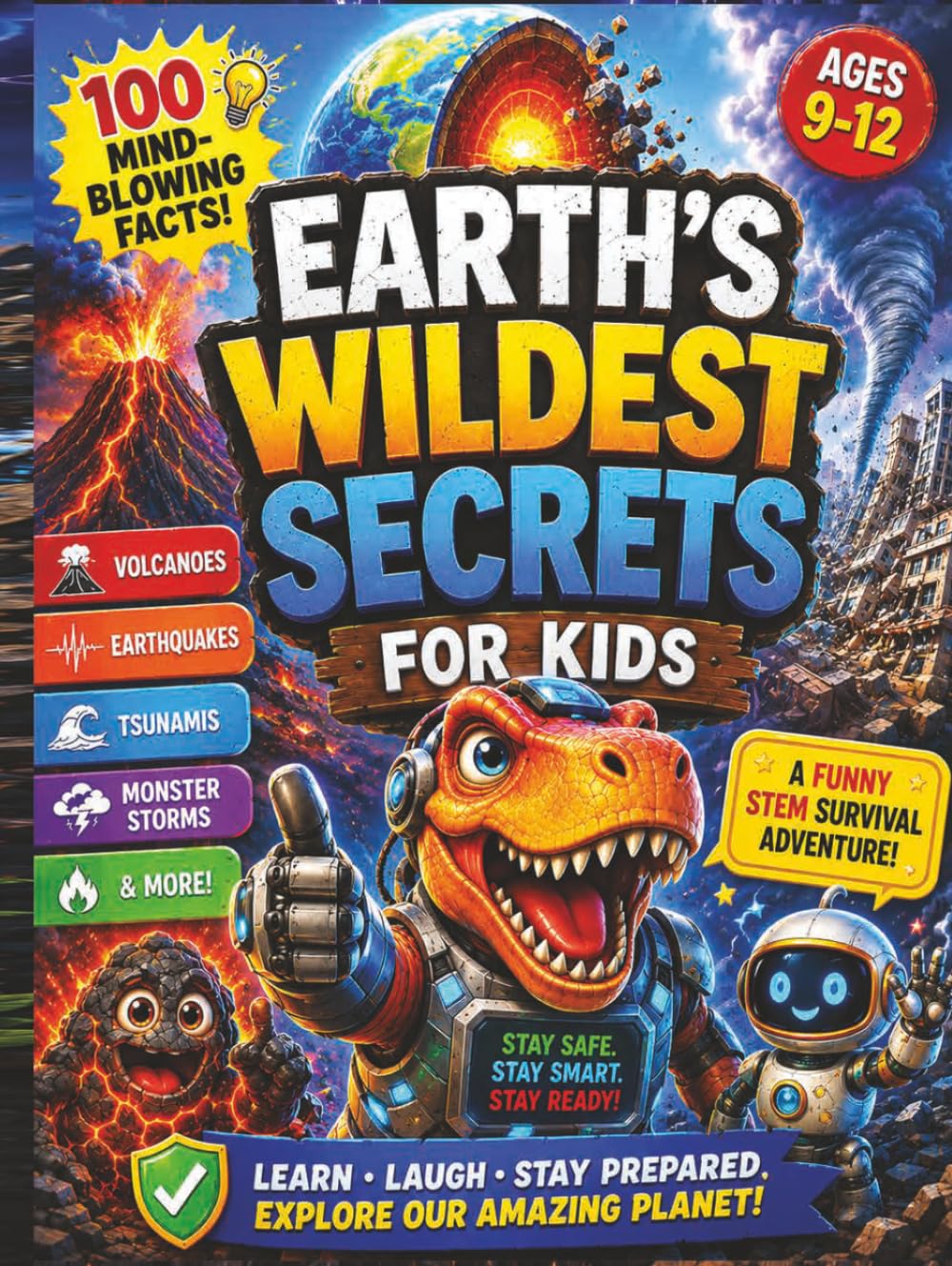 EARTH’S WILDEST SECRETS FOR KIDS: 100 Mind-Blowing Volcano, Earthquake, & Natural Disaster Facts in a Funny STEM Survival Adventure (Ages 9-12) ... Lab: 100 Mind-Blowing Facts STEM Adventures)