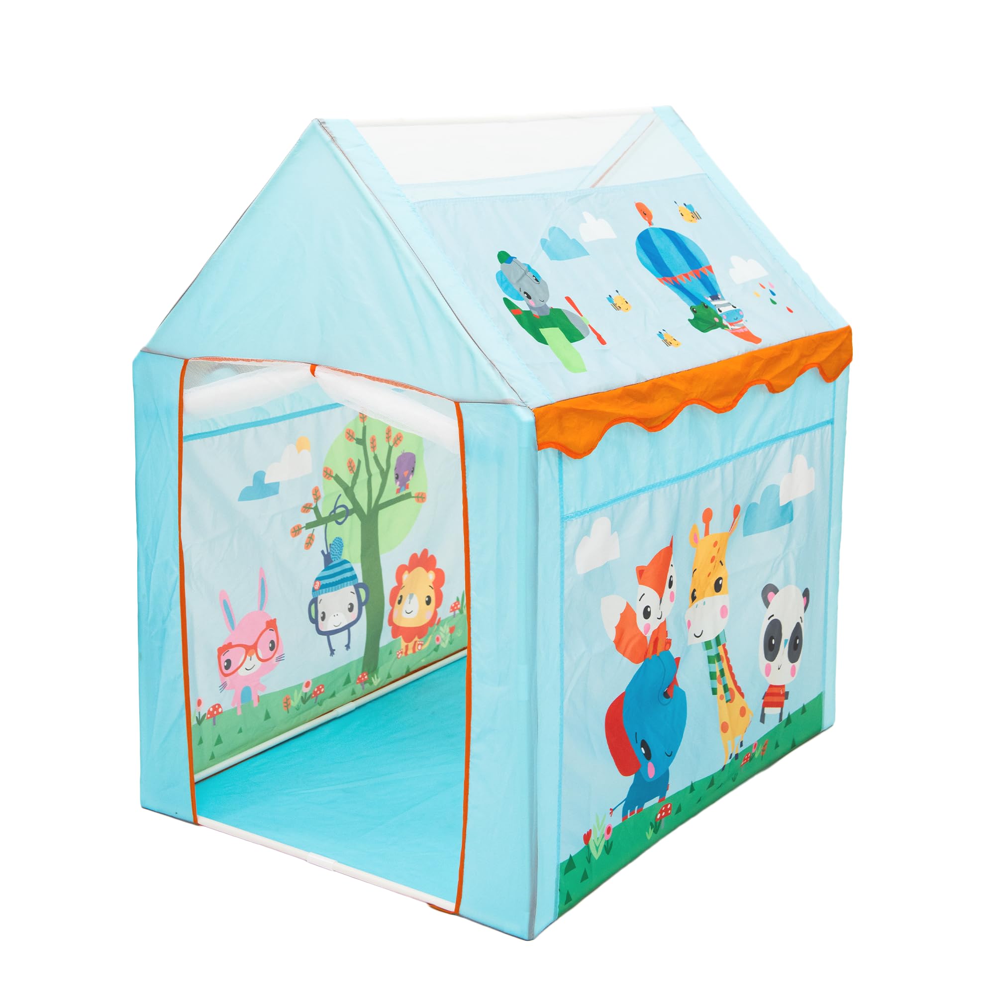 Fisher-Price Sunshine Tent Game House - Pop-Up Play Tent with Basketball Hoop for Toddlers - Indoor and Outdoor Playhouse for Kids