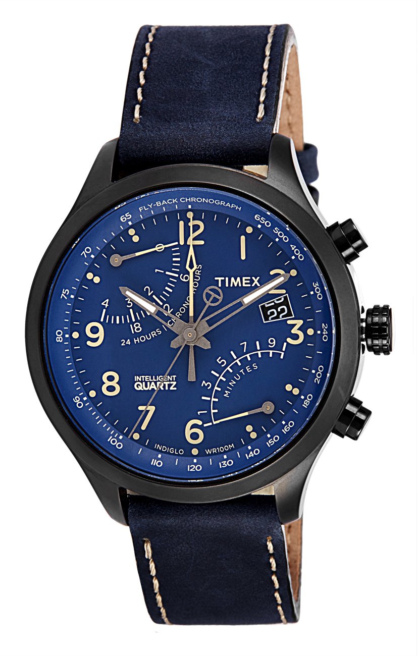 Timex Intelligent Quartz Analog Blue Dial Men's Watch T2P380 front view