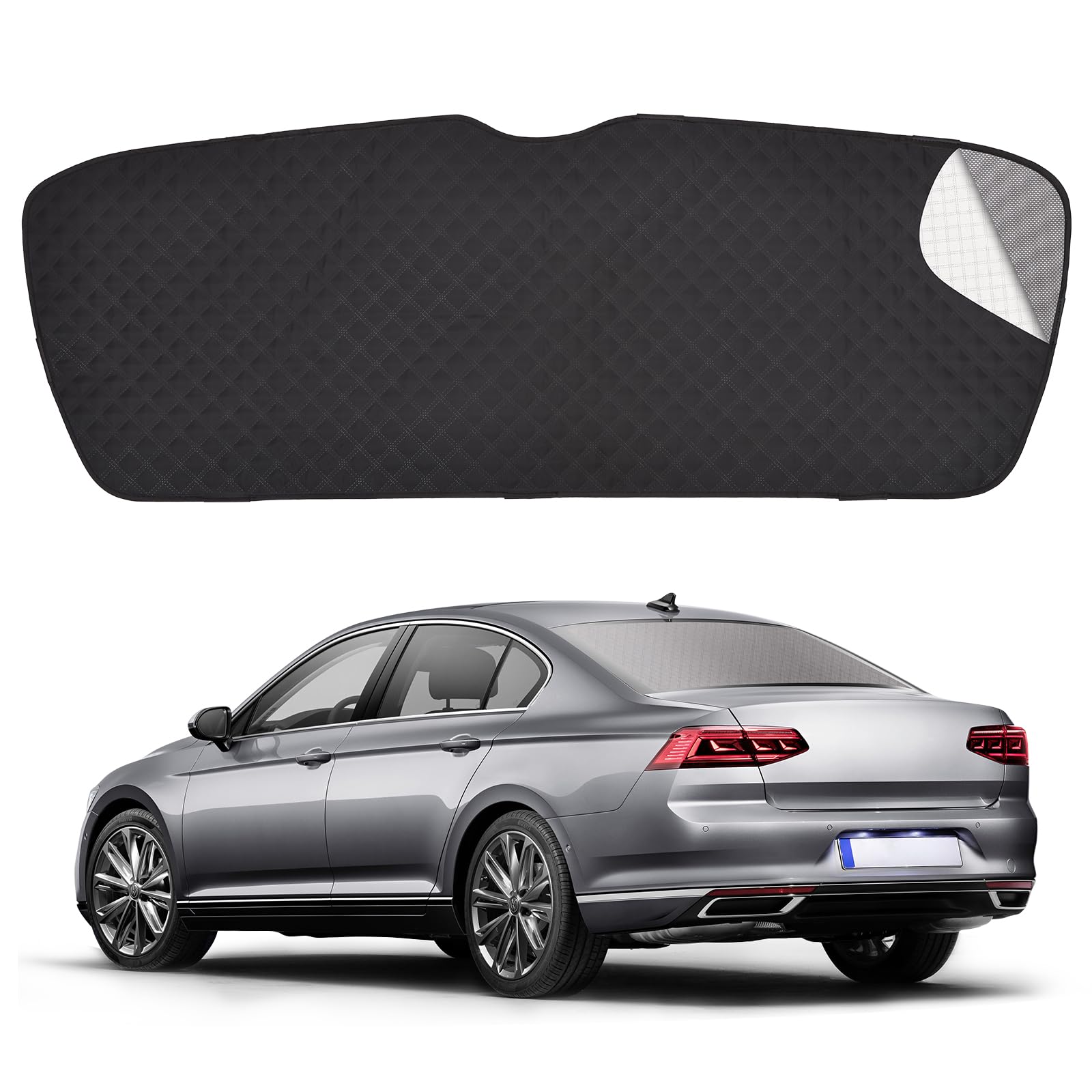 XCBYT Pare Soleil Voiture Arriere Compatible avec VW Passat B8 Variant 2016-2022, Pare-Soleil Arrière Pliable, Protection UV pour Bébé, Maille, Intimité, Conception à Double Usage