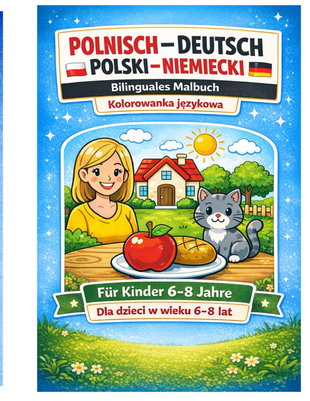 Polnisch Deutsch Malbuch für Kinder 6–8 Jahre Bilinguale Wörter zum Ausmalen Polski Niemiecki: Lerne spielerisch Polnisch und Deutsch Familie Haus Tiere Essen Dwujęzyczna kolorowanka dla dzieci