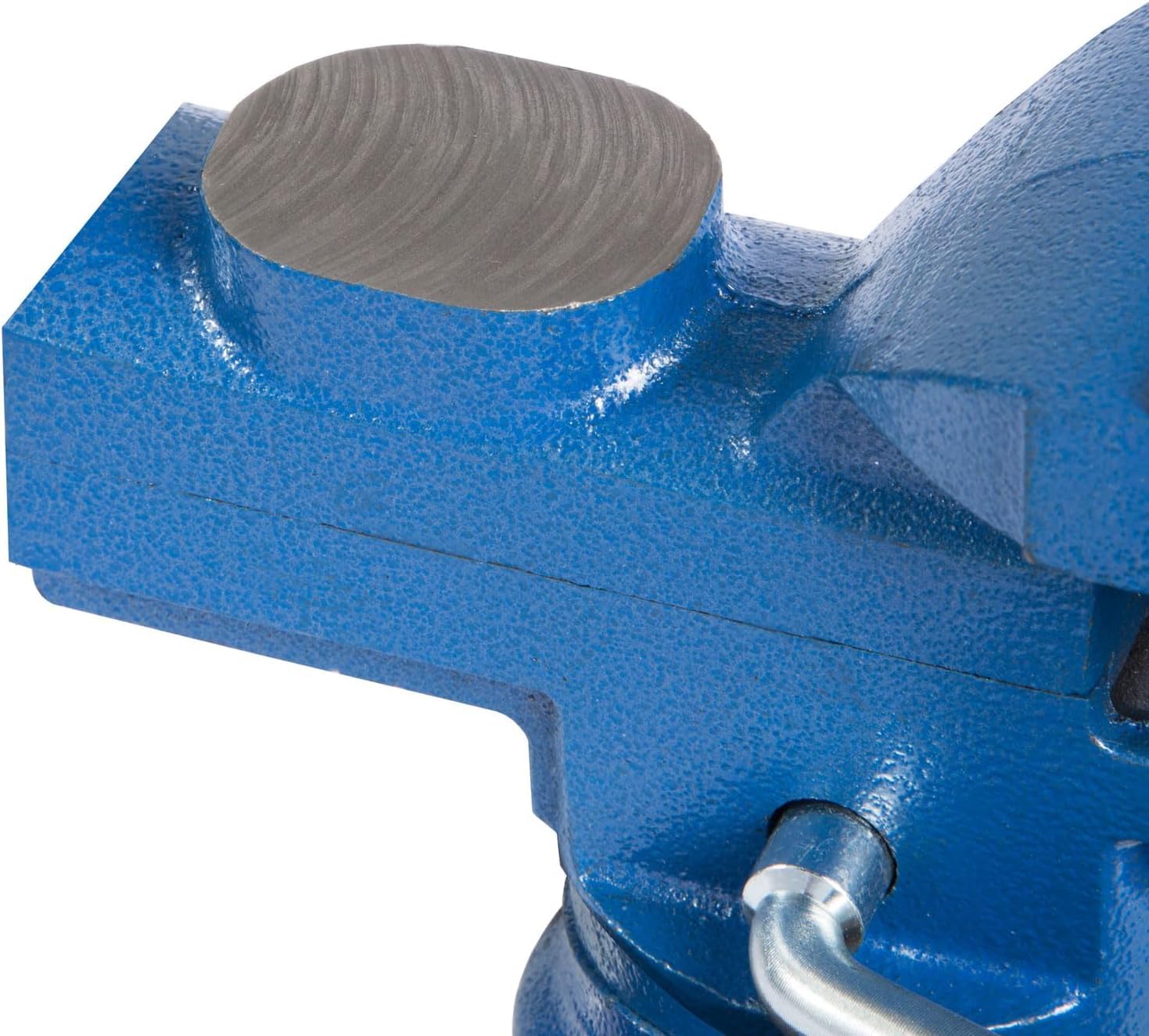 Morsa da Banco da Tavolo con Incudine, 60mm Morsa da Banco Morsetto con Base Girevole 360° Utile per Falegnameria Carpenteria Strumento di Riparazione