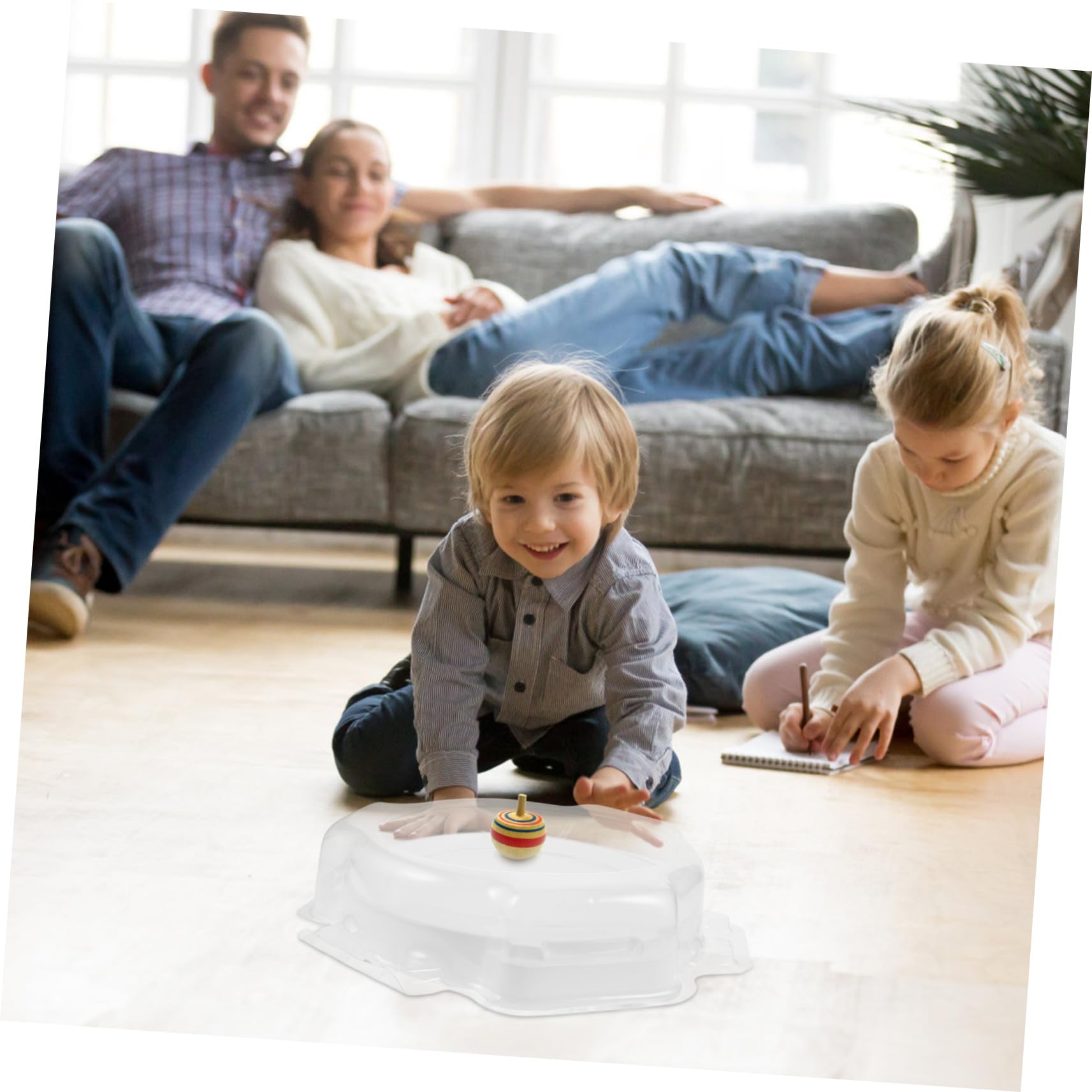 Hemobllo Plato de Entrenamiento Giratorio para Niños Escudo Protector y Plástico Reutilizable, Juego Interactivo Adecuado para Competiciones en Casa y Escuela