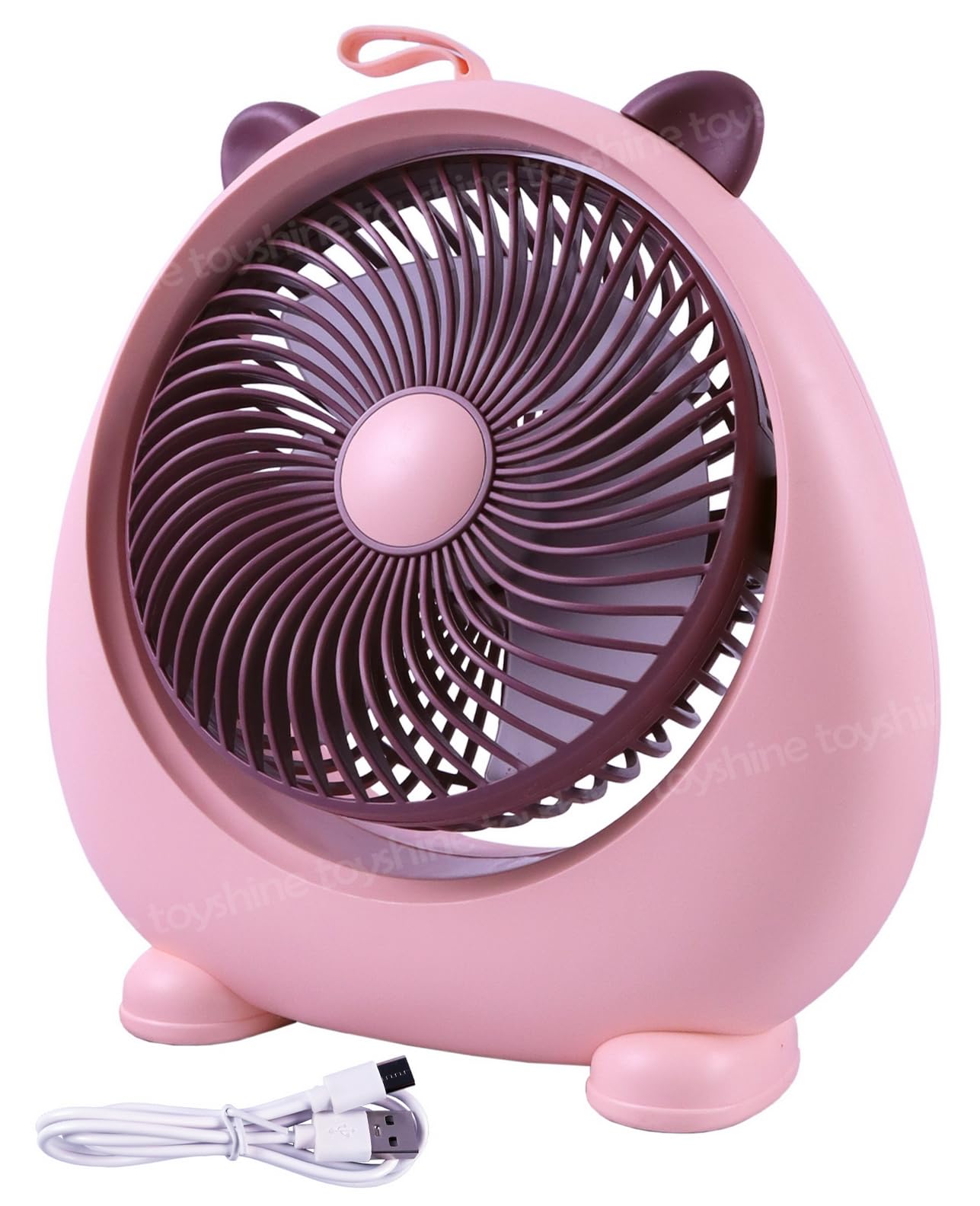 Toyshine Cool Cat Design Portable 3 Speeds Mode Rechargeable Strong Airflow Table Fan for Travel/Office/Desktop Kids Girls indoor Outdoor use - Pink (B0DC6PX7KF) Amazon Price History, Amazon Price Tracker