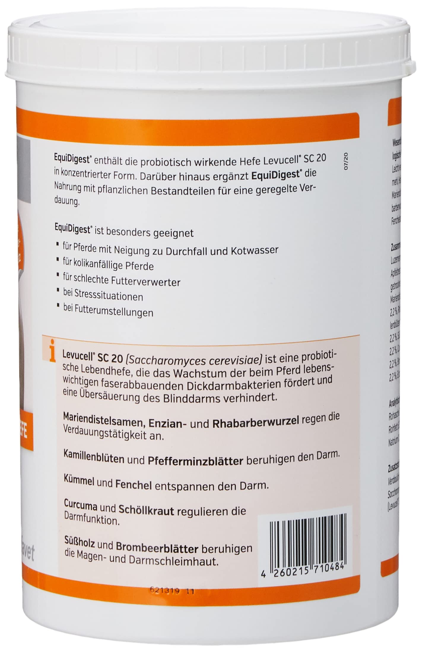 alfavet EquiDigest, zum Ausgleich bei chronischer Störung der Dickdarmfunktion, Diät-Ergänzungsfuttermittel für Pferde, 1000g Pulver