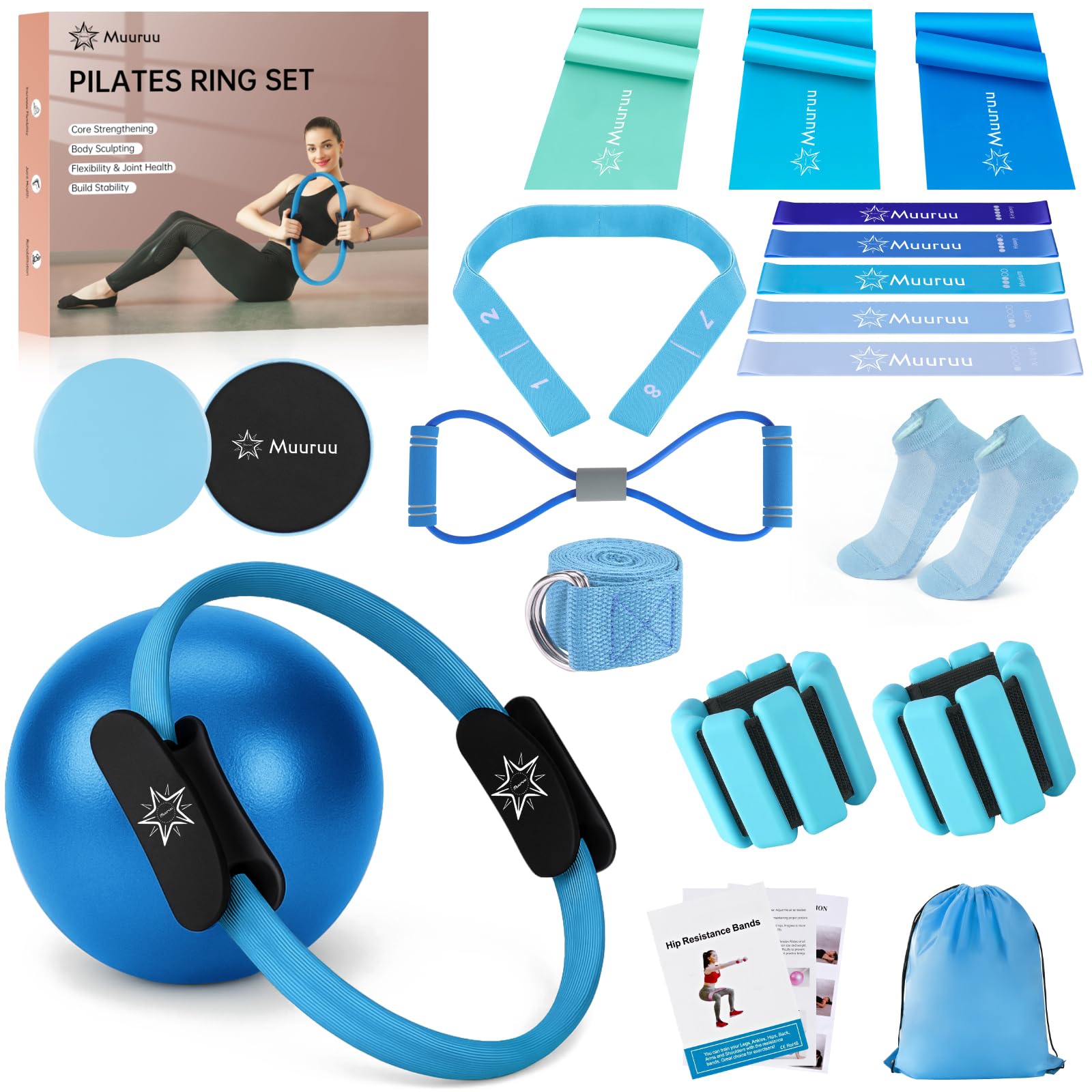 Movement Pilates ストラップ SET Amazon.com : Muuruu Pilates Equipment Kit for Home Workout
