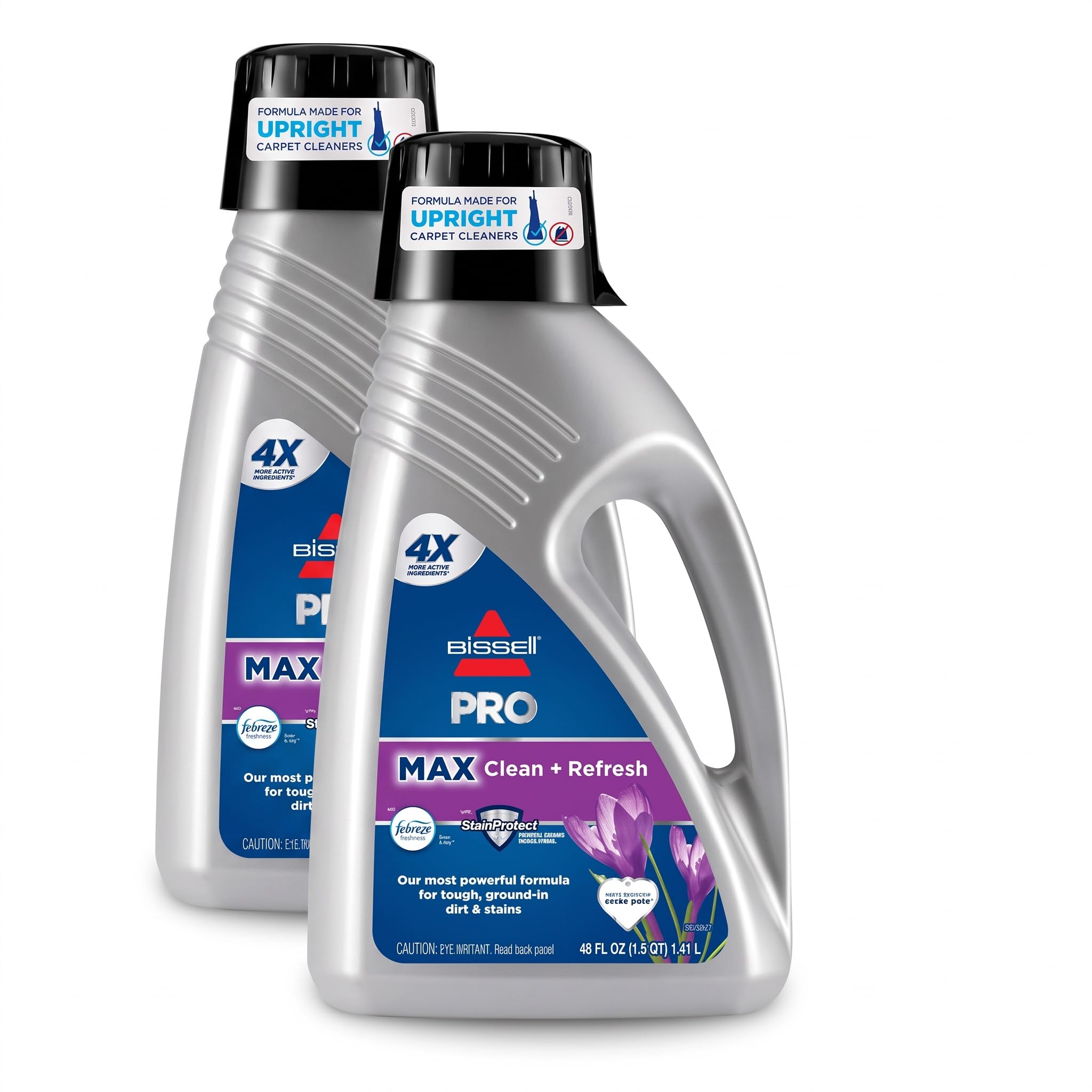 Bissell PRO MAX Clean + Refresh with Febreze Full Size Carpet Cleaner Machine Formula,48 oz.,2515A,(Pack of 2)