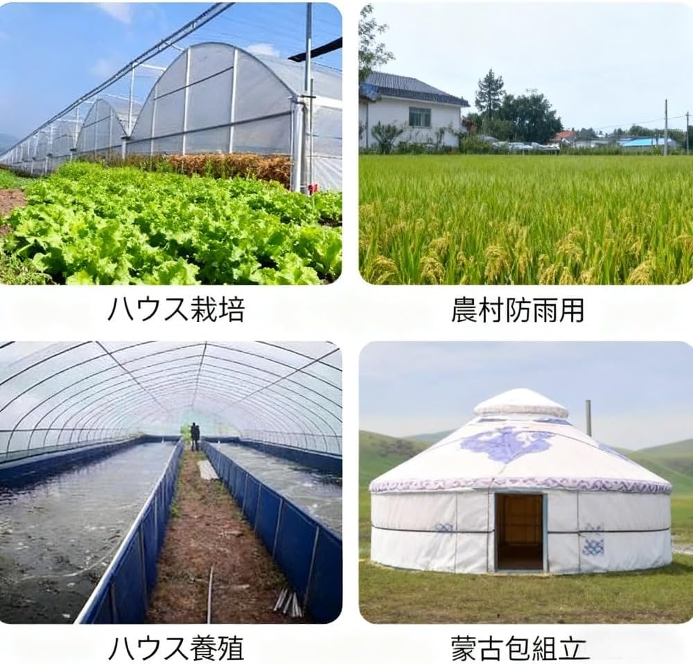 LumingLight厚手のプラスチックフィルム温室透明シーリング窓断熱防水防塵フィルム農業飼育用紙 (4m*10m) [並行輸入品