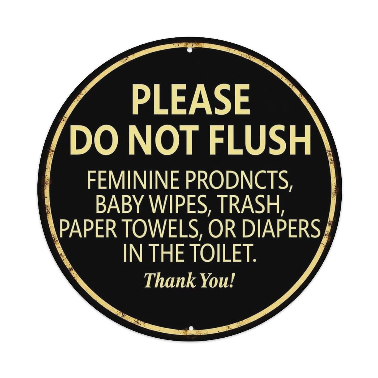 Please Do Not Flush Sign Tin Sign Metal Poster Vintage Metal Signs for Home Man Cave Bar Cafe Kitchen laundry room Wall Decorations 8x8 inches