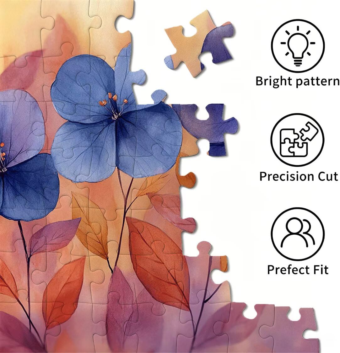 Puzzle 5000 Pezzi astratto Puzzle Legno fiori, n-32